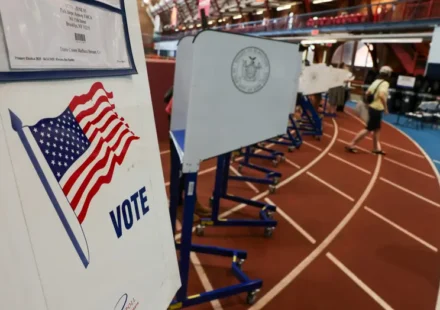 New York City voters casting ballots during the June 2026 primary election