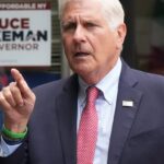 Bruce Blakeman discusses AI-generated campaign advertisements during New York's 2026 gubernatorial campaign.
