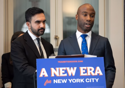 Mayor Zohran Mamdani speaking about city priorities during his first six months in office, illustrating campaign priorities in NYC elections.