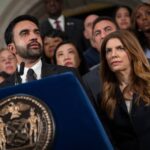 Mayor Zohran Mamdani and New York City officials announce the 2026 housing voucher budget agreement at City Hall.