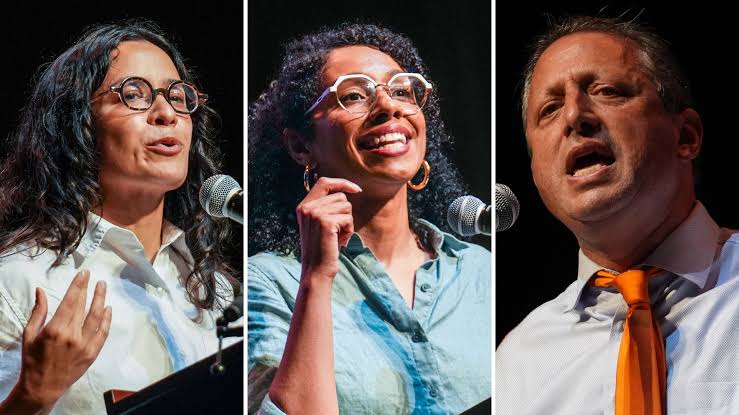 Voters cast ballots during the 2026 New York City Democratic primary election as unofficial results show several Bronx incumbents winning reelection.