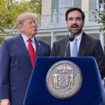 Zohran Mamdani and Donald Trump meeting at Gracie Mansion in New York City