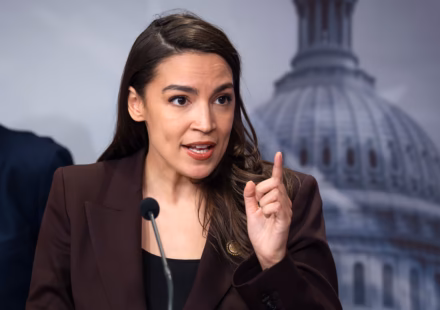 Alexandria Ocasio-Cortez during her upstate New York tour