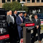 Bruce Blakeman and Mike Lawler appear together during the New York gubernatorial campaign