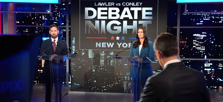 Cait Conley and Mike Lawler face off in the NY-17 congressional debate ahead of the 2026 midterm elections.