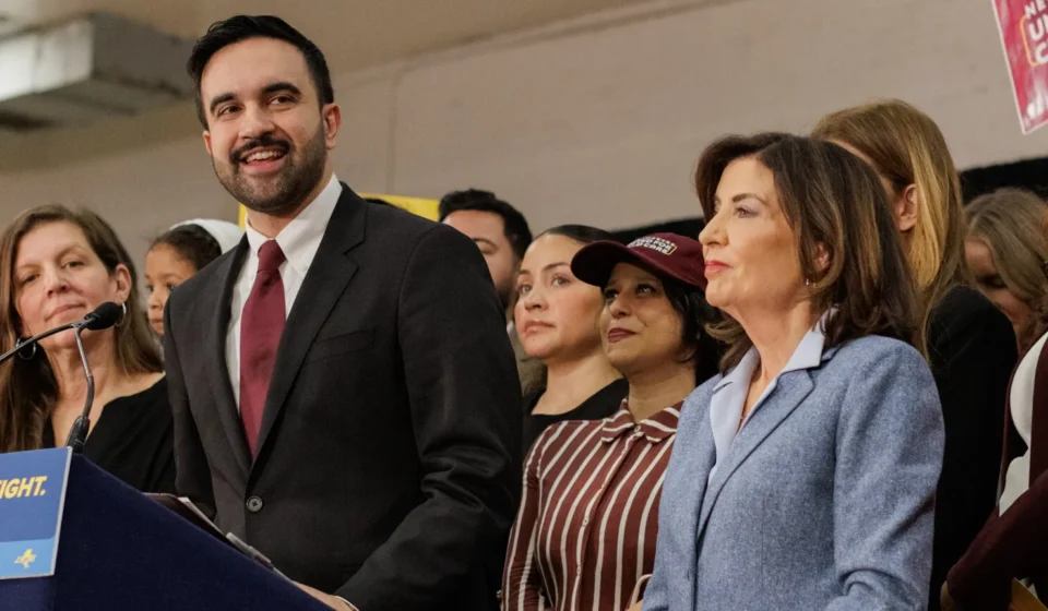 Zohran Mamdani and Kathy Hochul campaign partnership in New York
