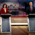 Kathy Hochul and Bruce Blakeman face off during the 2026 New York gubernatorial debate.