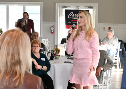 Caroline Shinkle campaigns in the NY-12 congressional race against Micah Lasher