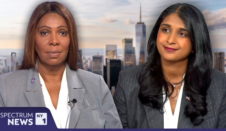 Candidates Letitia James and Saritha Komatireddy prepare for the New York attorney general race debate